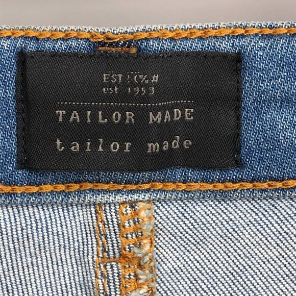 Tailor Made Med-Light Wash High  Rise Lightly Distressed Skinny Barcelona Jeans - Picture 10 of 16